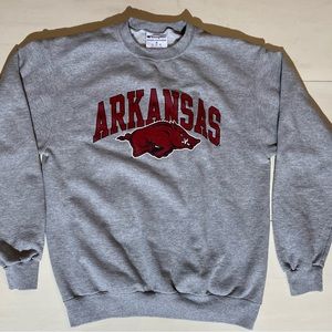Champions University of Arkansas Razorbacks Sweatshirt Size Medium Color Gray